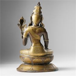 Gilt-bronze figure of Padmapani Lokeshvara, possibly Nepalese, H32cm
