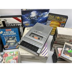 Sinclair ZX Spectrum personal computer with W.H. Smiths cassette recorder,  joy stick and approximately sixty games