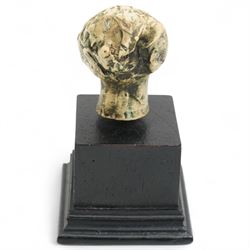 After Henry Moore (British 1898-1986): 'Head', plaster maquette sculpture, base marked with affixed catalogue label inscribed 'Head: 1957 Archive 0052852', W6.5cm H11cm
