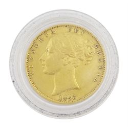 Queen Victoria 1856 gold full sovereign coin, housed in an Imperial Coins case