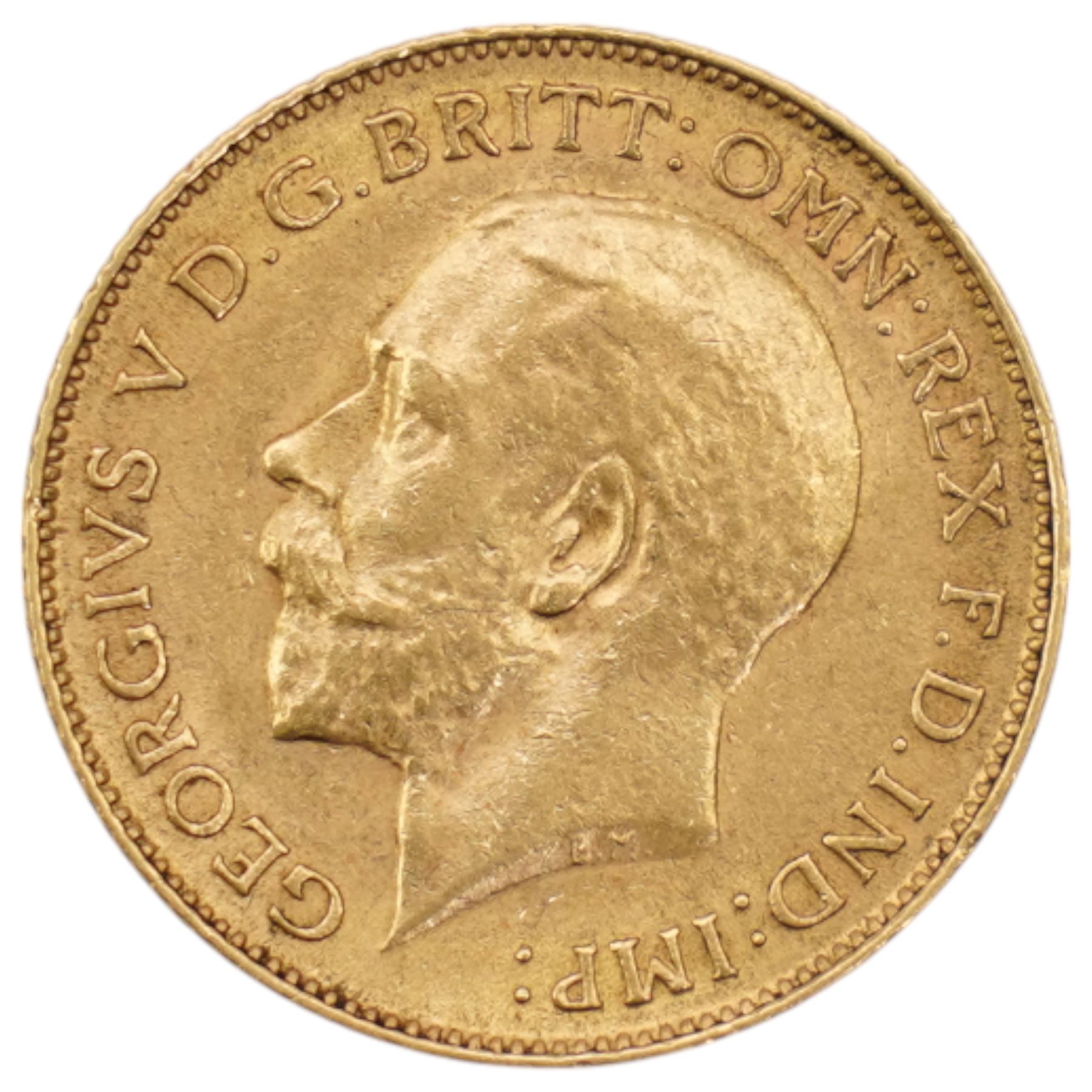 King George V 1913 gold half sovereign coin
