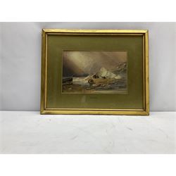 Henry Barlow Carter (British 1804-1868): Monkey Island Scarborough, watercolour signed, original John Linn gallery label verso 21cm x 32cm