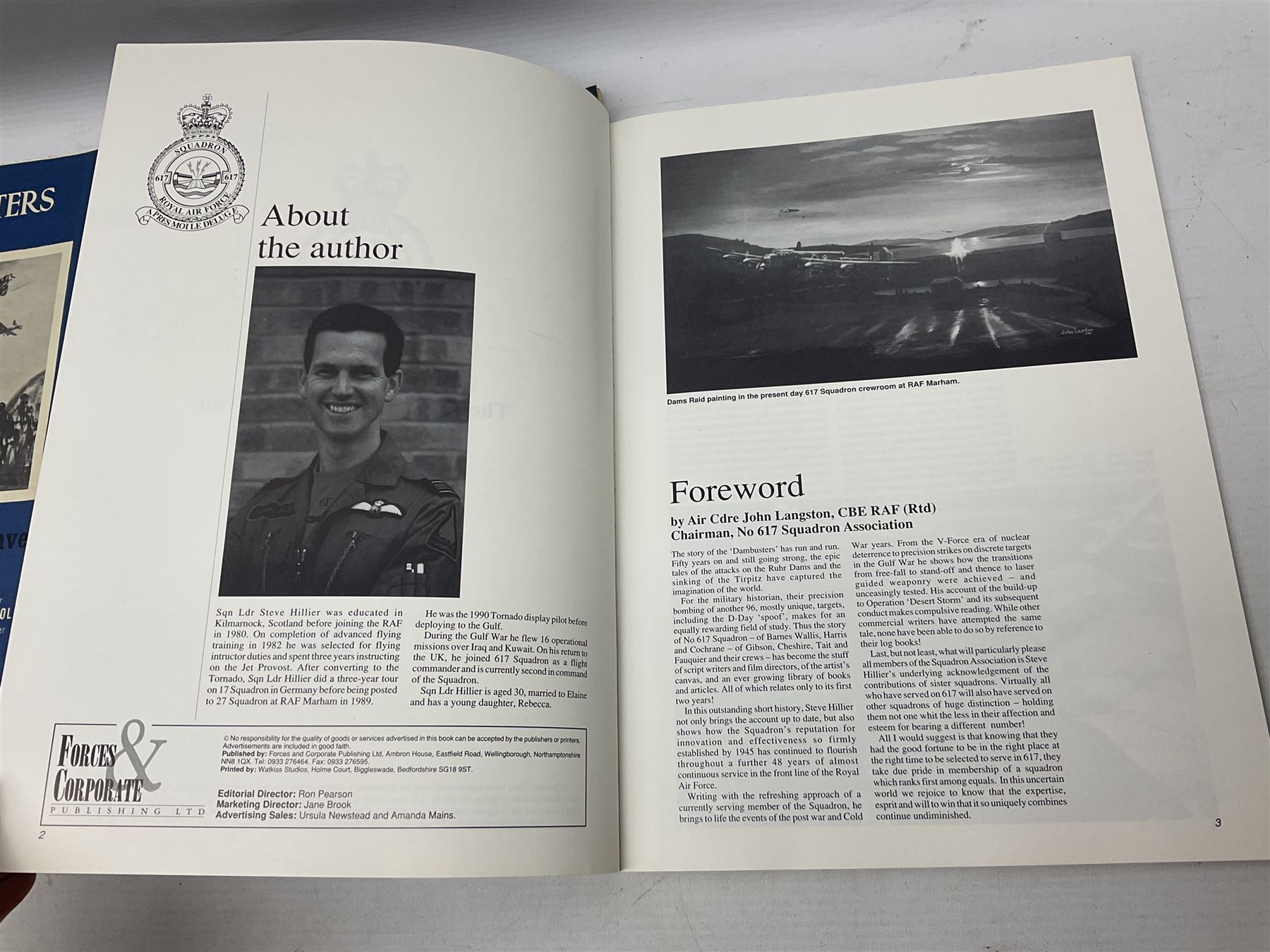 Dambusters 617 Squadron memorabilia - three signed photographs of Lancaster aircraft in flight, group photograph, copy of Vickers-Armstongs letter and drawing from Barnes Wallis, The History of 617 Squadron by Sqn. Ldr. S.J. Hillier, facsimile sets of signatures, FDCs, sheet music, Richard Todd signed photograph and greeting card, etc