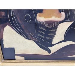 After Charles Edouard Jeanneret Le Corbusier (French 1887-1965): Composition with Bust and Mandolin, 1950's oil on board unsigned 42cm x 57cm