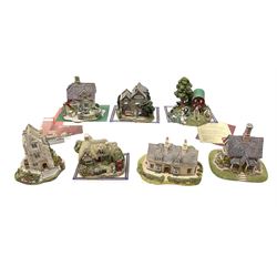 Seven Lilliput Lane cottages from the British and English collections, to include Paradise Lodge, Traveller's Rest etc, all boxed with deeds