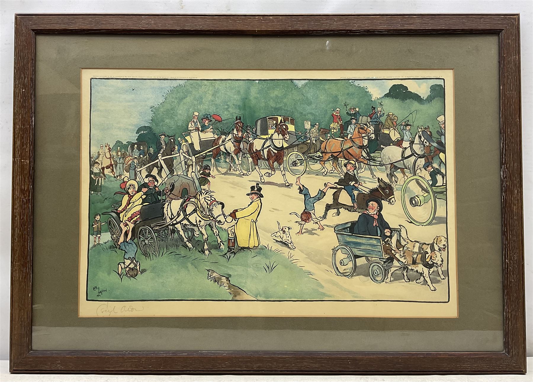 Cecil Aldin (British 1870-1935): Bluemarket Races, pair chromolithographs signed in pencil 37cm x 59cm (2)