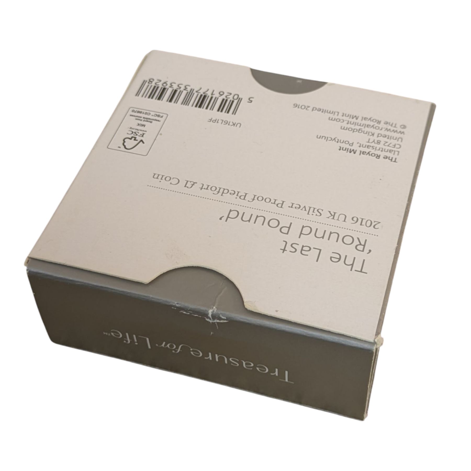 Three The Royal Mint United Kingdom silver proof coins or sets, comprising 1989 two pound coin two coin set with 'Tercentenary Of The Claim Of Rights' and 'Tercentenary Of The Bill Of Rights, 2016 'The Last Round Pound' and 2016 'The Last Round Pound' piedfort, all cased with certificates 