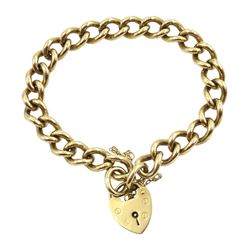9ct gold curb chain bracelet, stamped 9.375, approx 33gm