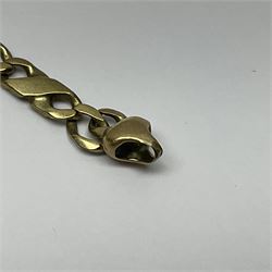 9ct white and yellow gold fancy link bracelet, hallmarked 