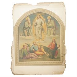 'The Transfiguration' 'The Virgin and Child' and 'The Virgin and Child with Attendant Saints', three Arundel Society chromolithographs with large quantity of religious and landscape etchings and prints (unframed) (qty)