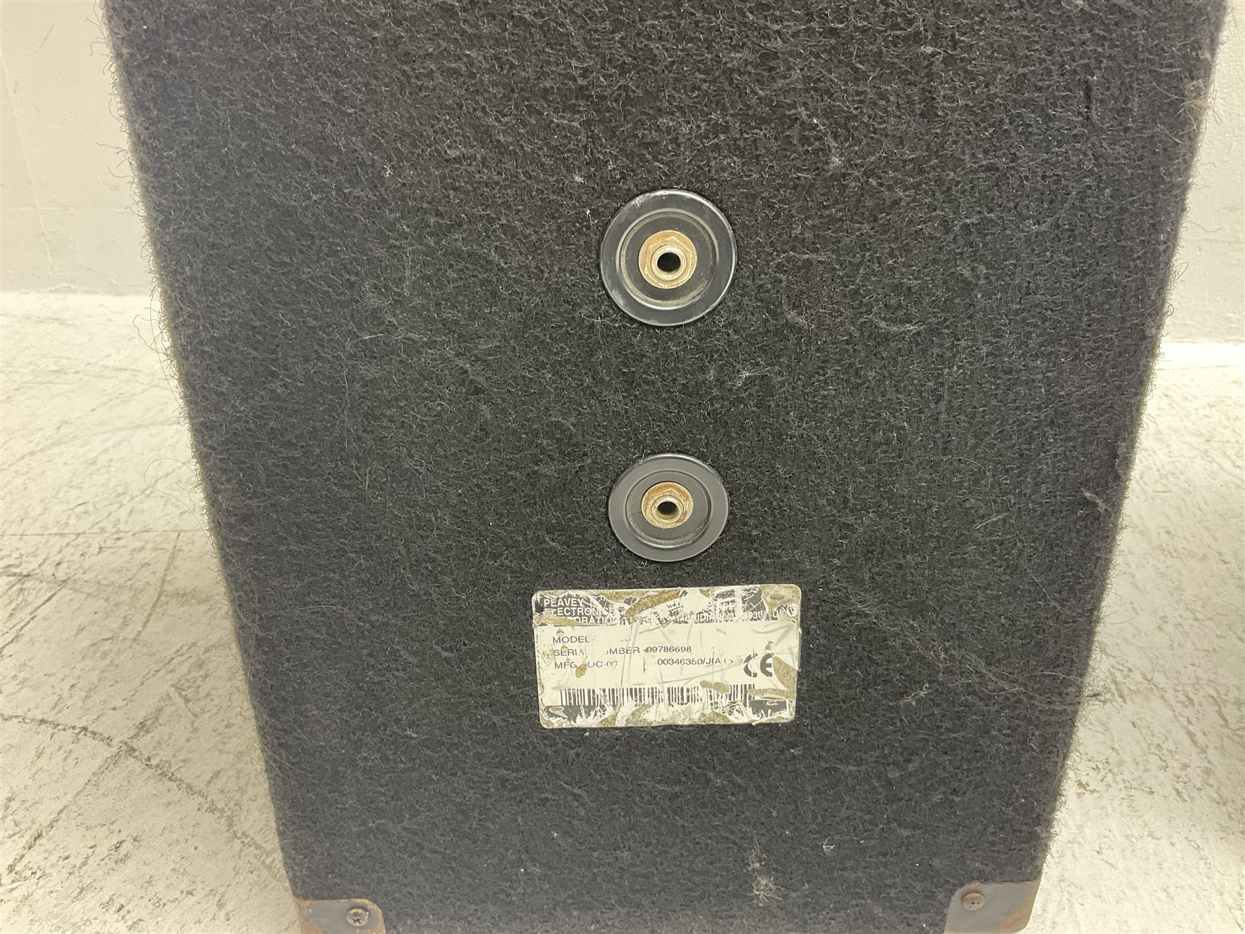 Near pair of Peavey Eurosys speakers W47cm H65cm D38cm (2)