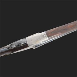 Giovanelli-engraved 12 bore double trigger side plate boxlock ejector, side by side double barrel shotgun with 69cm (27