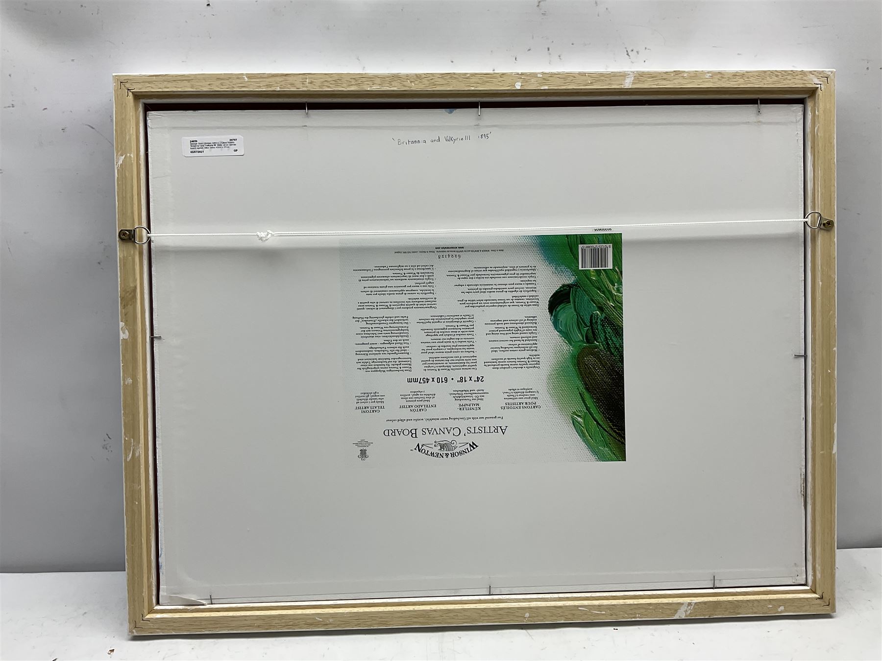 George Drury (British 1950-): J Class Yachts 'Britannia' and 'Valkyrie III' 1895, oil on canvas board signed, titled verso 42cm x 57cm