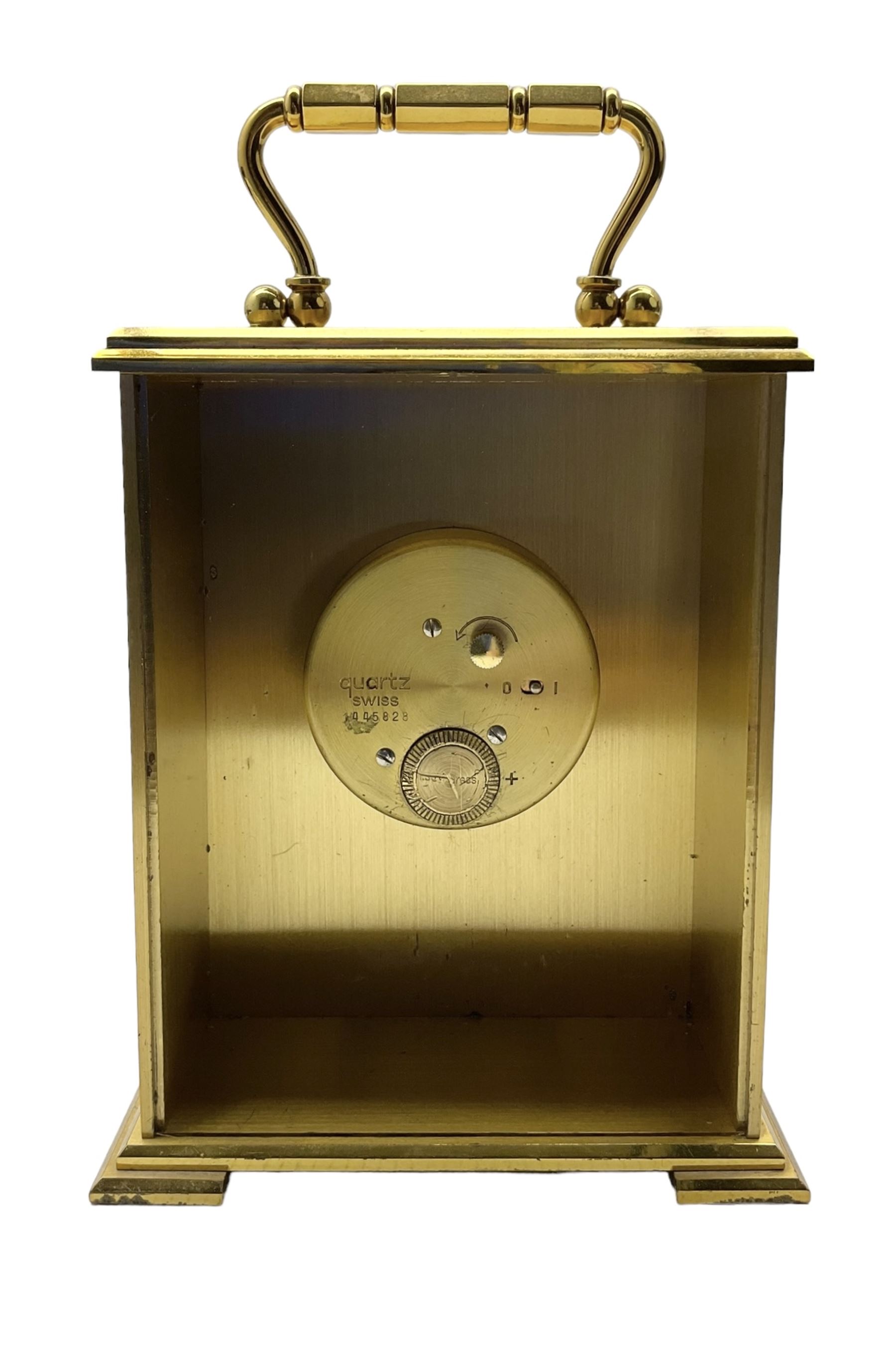 20th century - battery operated carriage clock with a quartz movement.  Gerrard, London.