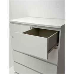 White Ikea chest, five drawers 