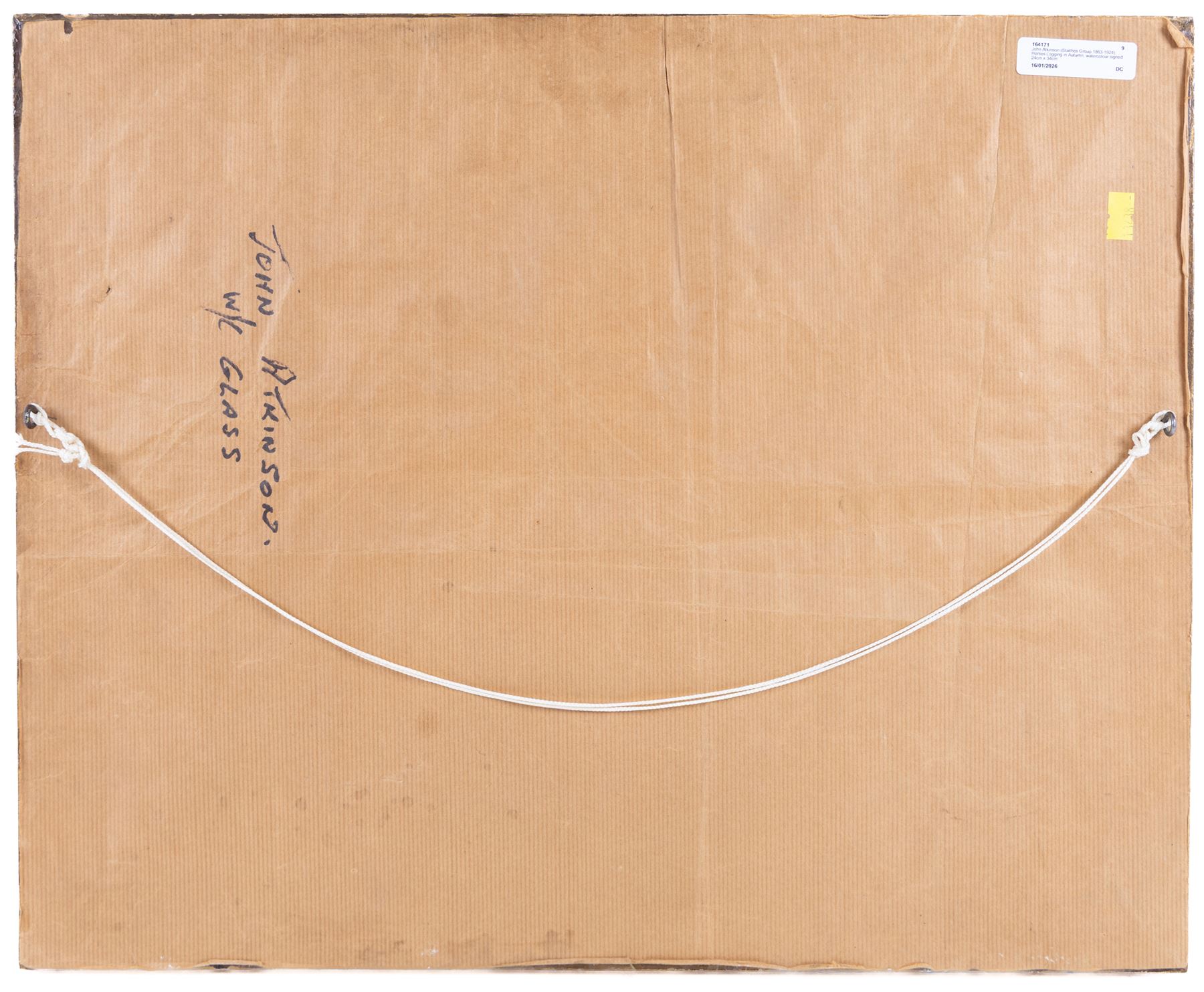 John Atkinson (Staithes Group 1863-1924): Horses Logging in Autumn, watercolour signed 24cm x 34cm 