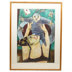 Adrienne Craddock (British Contemporary): 'The Magician', limited edition etching in colour signed titled and numbered 4/20 in pencil 76cm x 54cm