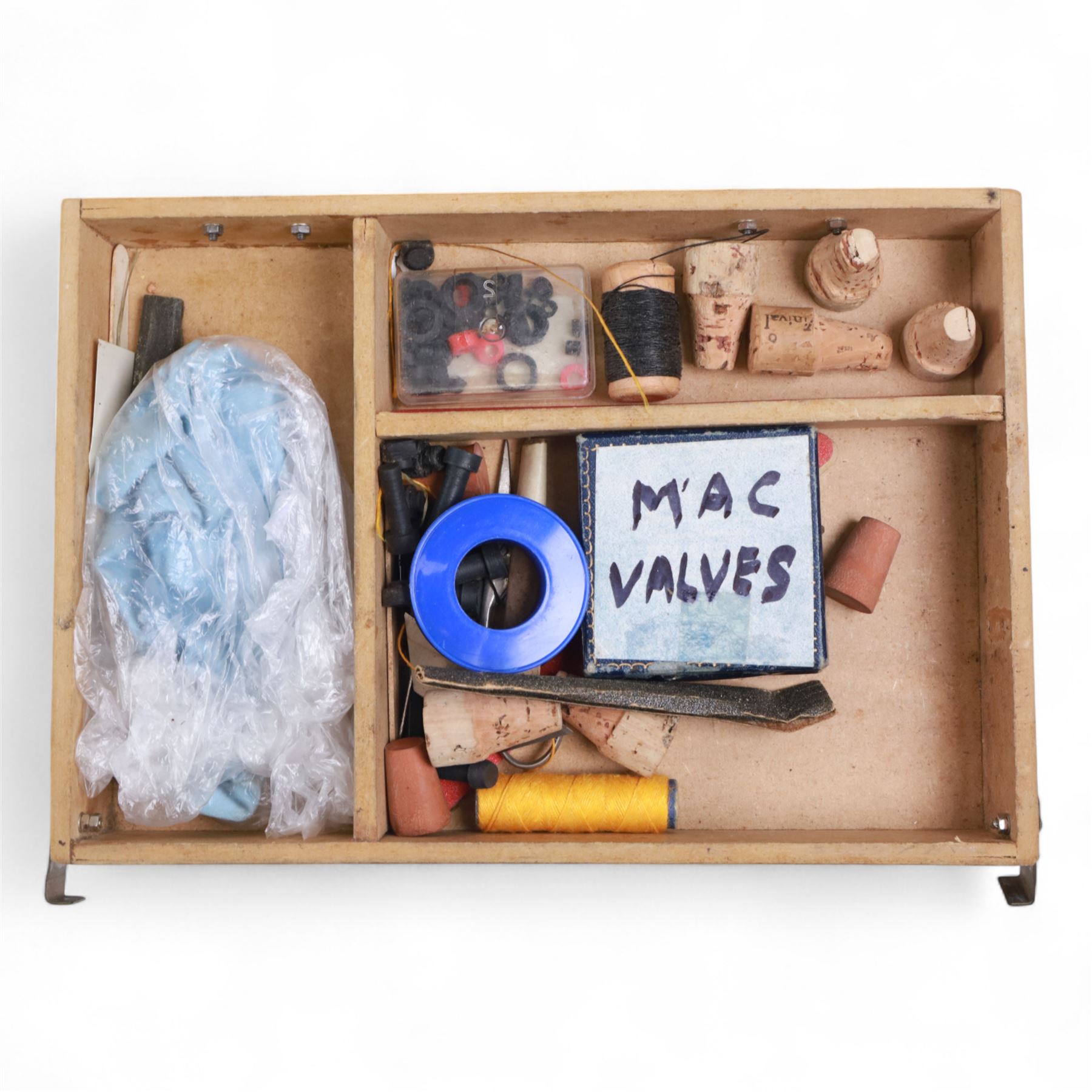 Set of late 20th century silver mounted bagpipes, the turned ebonised hardwood drone rods with Celtic knot and stipple engraved silver collars and ivorine mounts, hallmarked Bernie Leigh, Birmingham 1991, with R.G Hardie Glasgow plastic chanter and bag in green and blue Armstrong tartan, contained within a plush lined hard case, with a collection of spare reeds, drone rods, chanter, bags, cleaning accessories and other accessories 