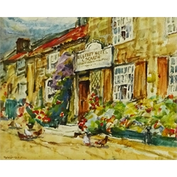 Rowland Henry Hill (Staithes Group 1873-1952): 'The Ellerby Hotel', watercolour signed 18cm x 22cm

