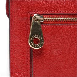 Mulberry - Envelope Long Wallet or Purse, in red glossy goat leather, with envelope-style flap and signature gold-tone Postman’s Lock fastening, the interior fitted with compartments and card slots, W20cm H11cm