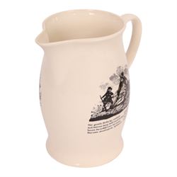 Royal Crown Derby The Yorkshire Rose plate, with certificate, together with Leeds Creamware jug, Matrimony and Courtship