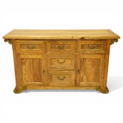 Baker Furniture - 'Baluster' range mangowood sideboard, with an arrangement of five drawer...