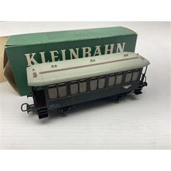 Kleinbahn HO gauge - thirteen passenger coaches - five 398 2.Klasse Eurofima Reisezugwagen; four OBB 387/1 D-Zugwagen; two 385 Schlafwagen; and two 370 Personenwagen 2 achsig; all boxed (13)
