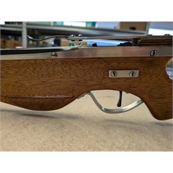 Crossbow with wooden stock