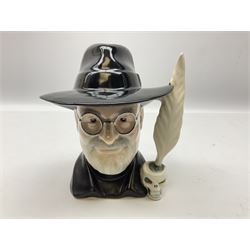 Grayshott Pottery limited edition Terry Pratchett character jug 184/1500, with certificate, H19cm