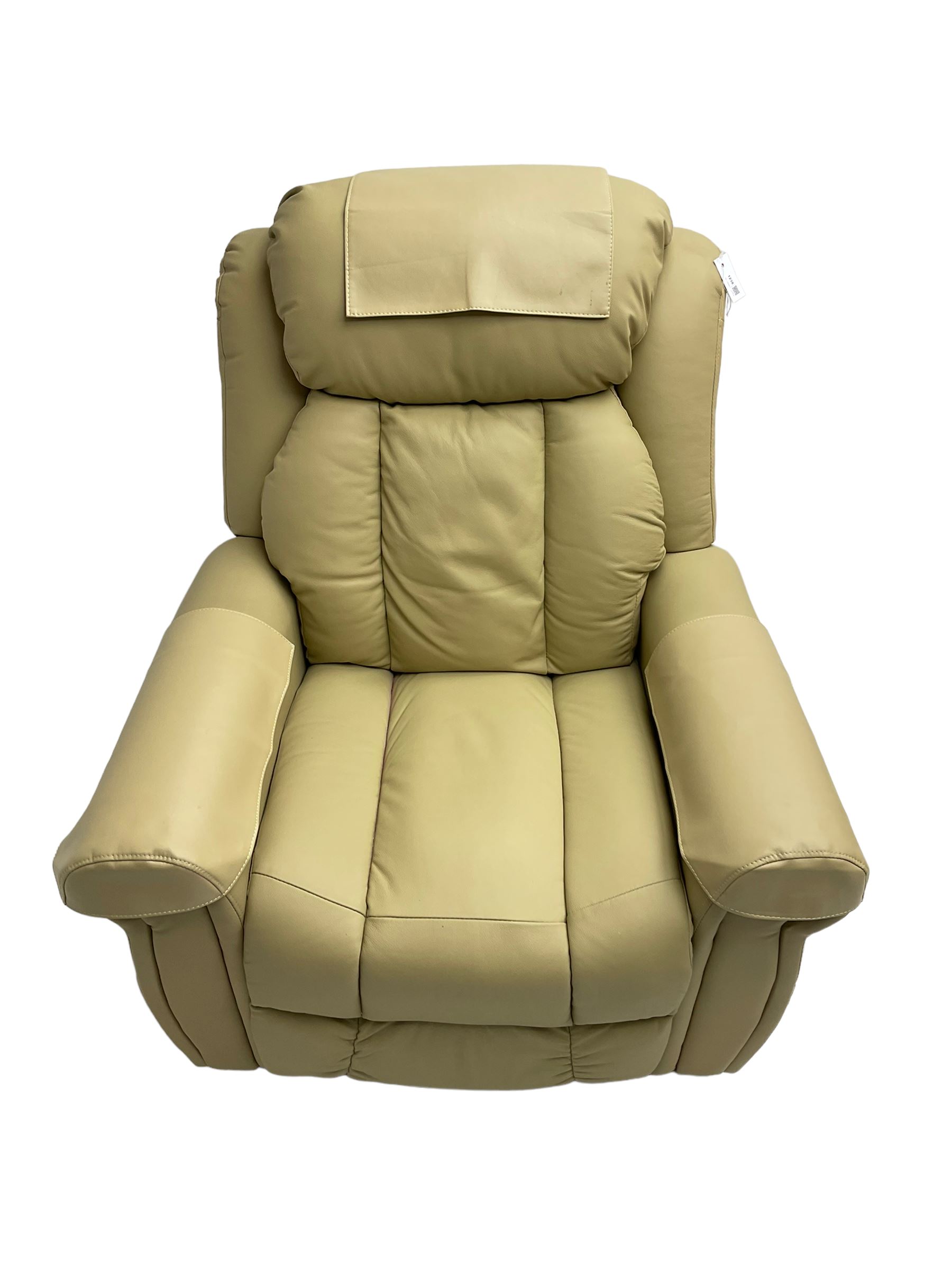 CareCo - electric riser recliner armchair, upholstered in cream faux leather