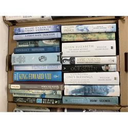 Quantity of hardback books, to include cook books, autobiographies, fiction, non fiction, etc, in six boxes 