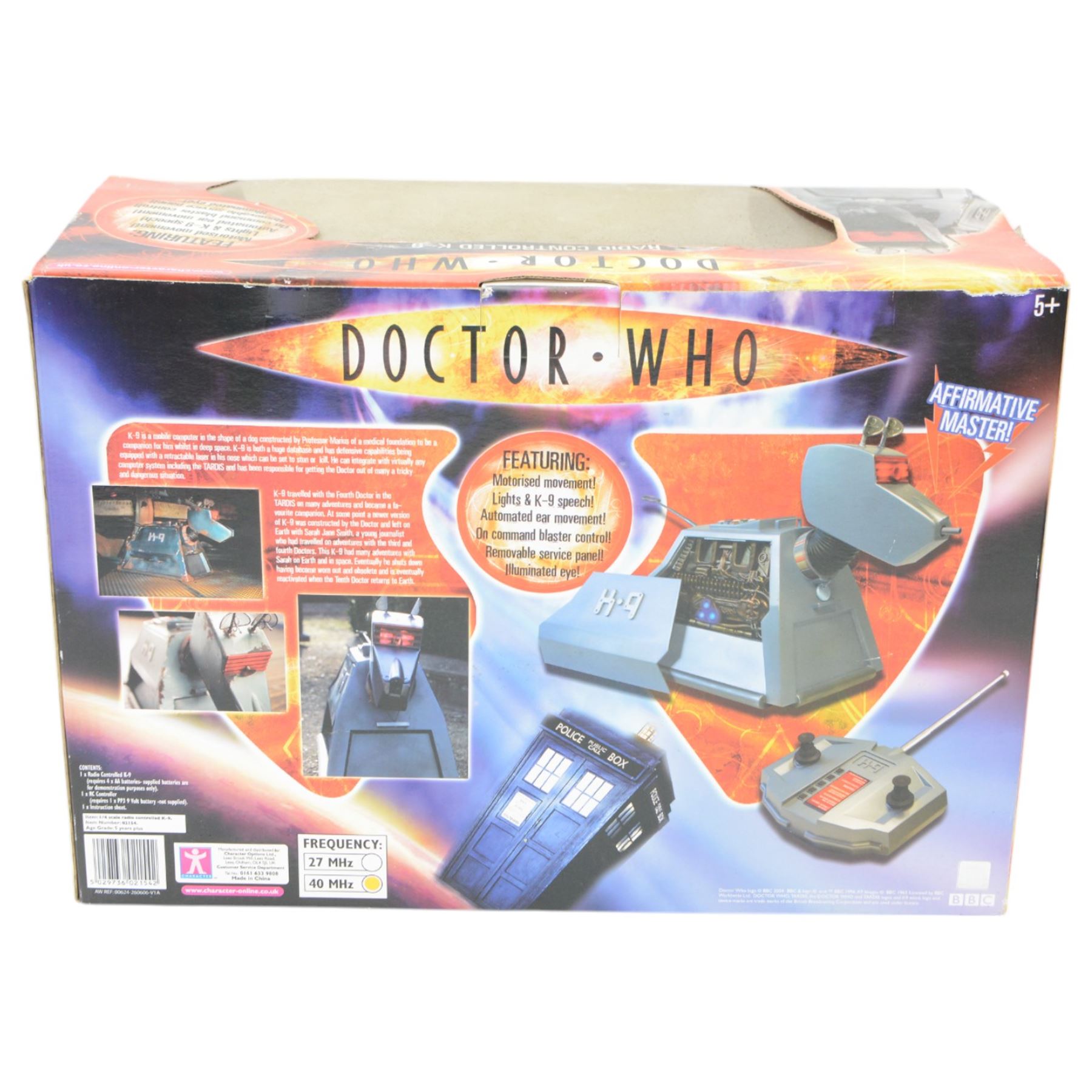 Character Options Doctor Who toys and collectables, to include Radio Controlled K-9, boxed and three voice changer masks, including Cyber Controller, Dalek Sec and Dalek Sec Hybrid