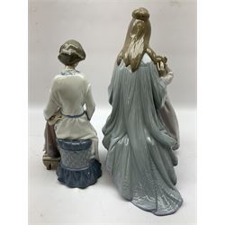 Two Lladro figures comprising Beautiful Tresses no 5757 and Great Expectations no 5650, both with original boxes, largest example H29cm