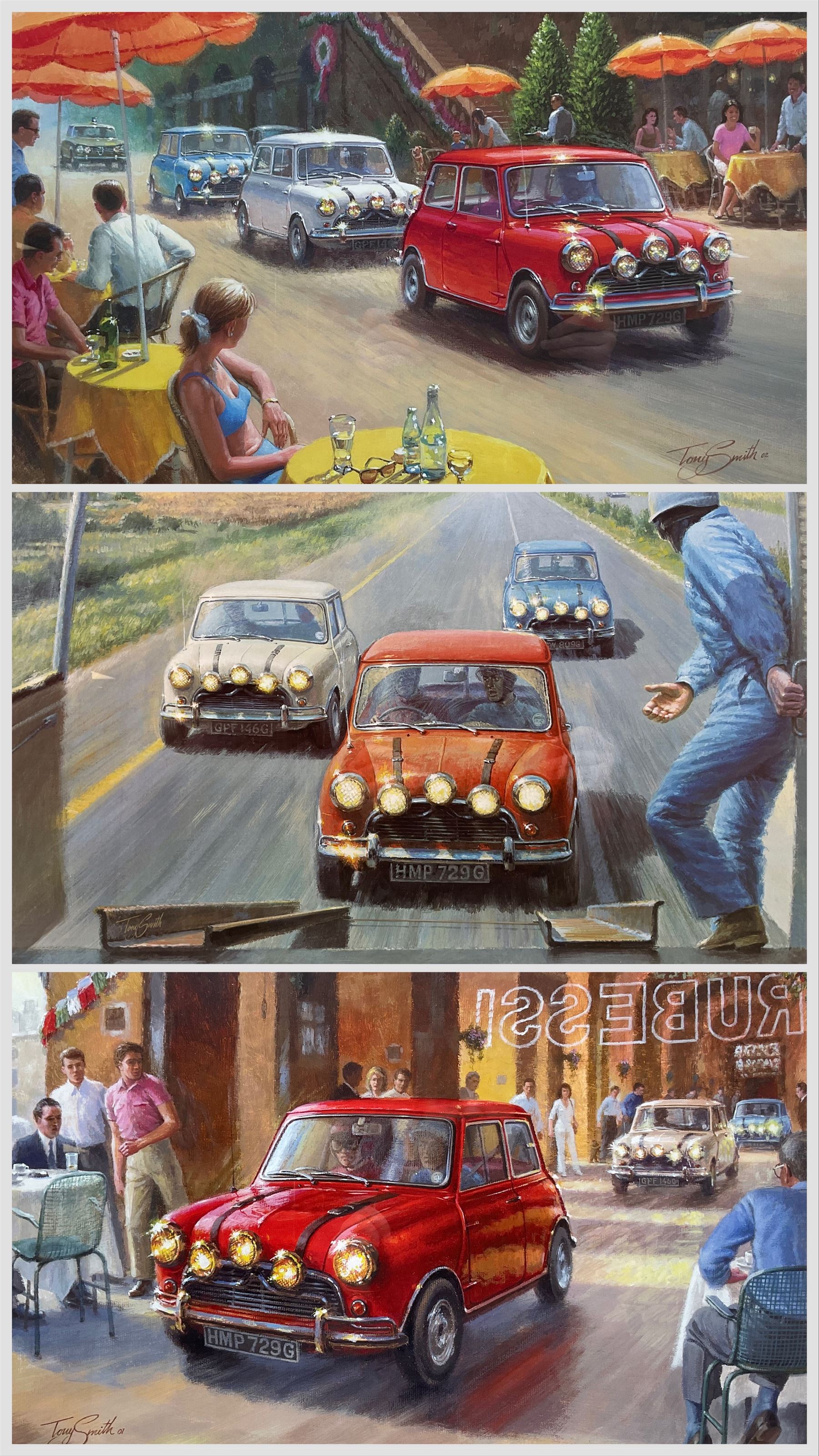 Tony Smith (British 20th century): The Italian Job, three limited edition prints signed and numbered in pencil 44cm x 53cm (3)