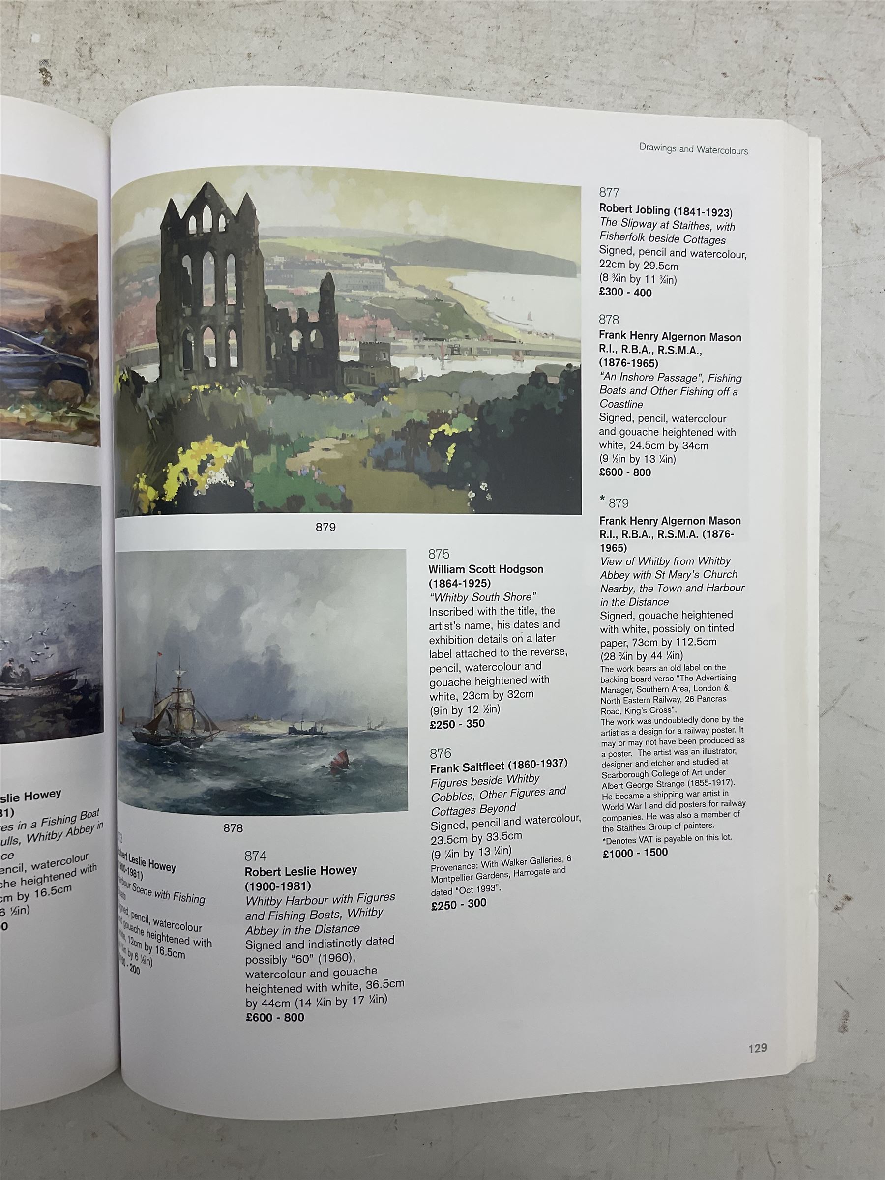 Frank Henry Mason (Staithes Group 1875-1965): 'An Inshore Passage', watercolour and gouache signed 24cm x 34cm 
Provenance: private collection; Tennants Auctioneers 23rd November 2006, sold together with a copy of the sale catalogue