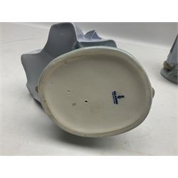 Three Lladro figures, comprising Dutch Girl with Braids no 5063, Dutch Girl with Duck no 5066 and Aracely with Ducks, all with original boxes, largest example H25cm