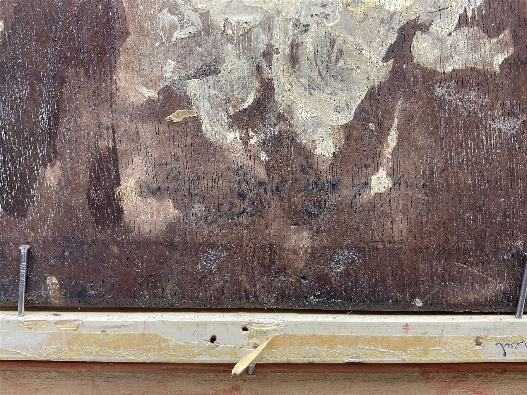 Richard Pikesley RWS PPNEAC (British 1951-): Portrait of a Lady, oil on panel unsigned, indistinctly titled and attributed verso 24cm x 19cm