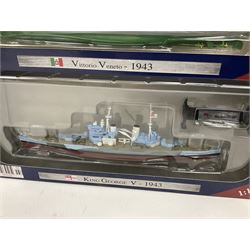 Corgi - five die-cast models of WW2 aircraft; and five models of warships; all boxed (10)