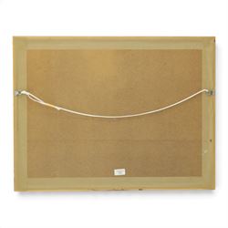 Contemporary giltwood wall mirror, of rectangular form with moulded frame