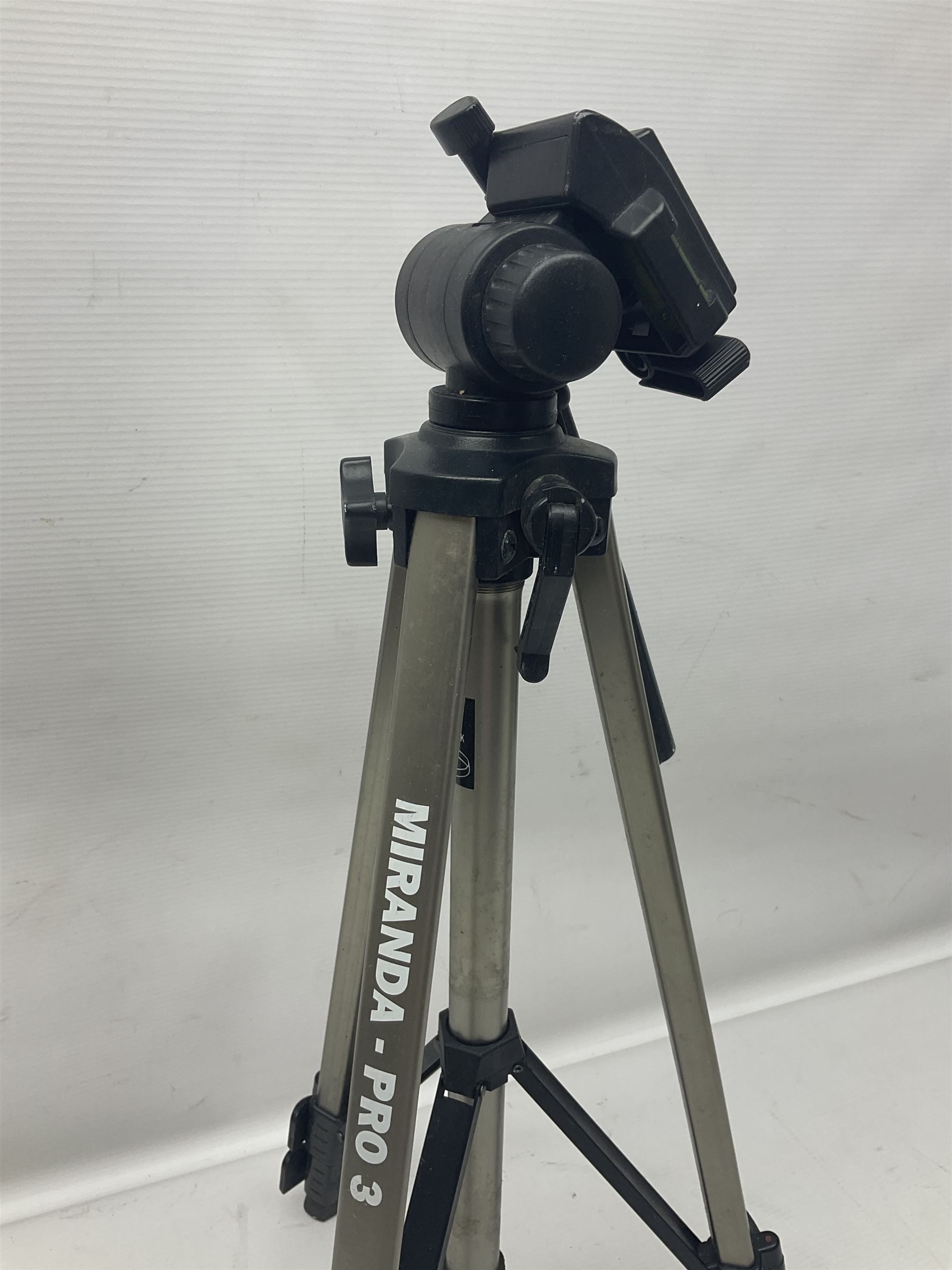 Pair of Asahi Pentax Prism binoculars, a pair of Dolland binoculars, other binoculars, including cased examples and a Miranda Pro 3 tripod