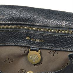 Mulberry Bayswater handbag, black mock crocodile-embossed leather with rolled leather top handles and brass hardware, the front secured by an oval Postman’s Lock stamped with the Mulberry tree motif, the interior lined in tan suede with zip pocket and slip compartments, leather brand tab stamped Mulberry, together with original Mulberry dust bag, W36cm D16cm H26cm