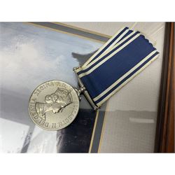 Hull police whistle, medal 'For Exemplary Police Service', three Jack Rigg prints, and a black and white photograph of Hull Dock Offices, 1903