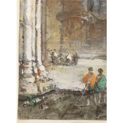 Charlotte Elizabeth Vawser RA (British fl. 1837-1875): Interior of a European Cathedral - possibly Lyon, watercolour faintly signed and dated 1870, 22cm x 16cm (unframed)
Notes: Vawser was the Daughter of fellow watercolourist George Richard Vawser. She lived in London and Derby and exhibited at the Royal Academy, the British Institution and the Society of British Artists during her career.