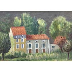 Ariel Crittall (British 1914-2012): 'Moulin de Besse near Riviere France', oil on board signed, titled on label verso 24cm x 34cm