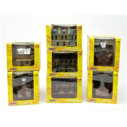 Pocketbond 'Scenix' - seven various buildings comprising three x Victorian Semis, Three Shops, Three House Terrace, Three House Terrace (Red brick) and Corner Public House, all boxed