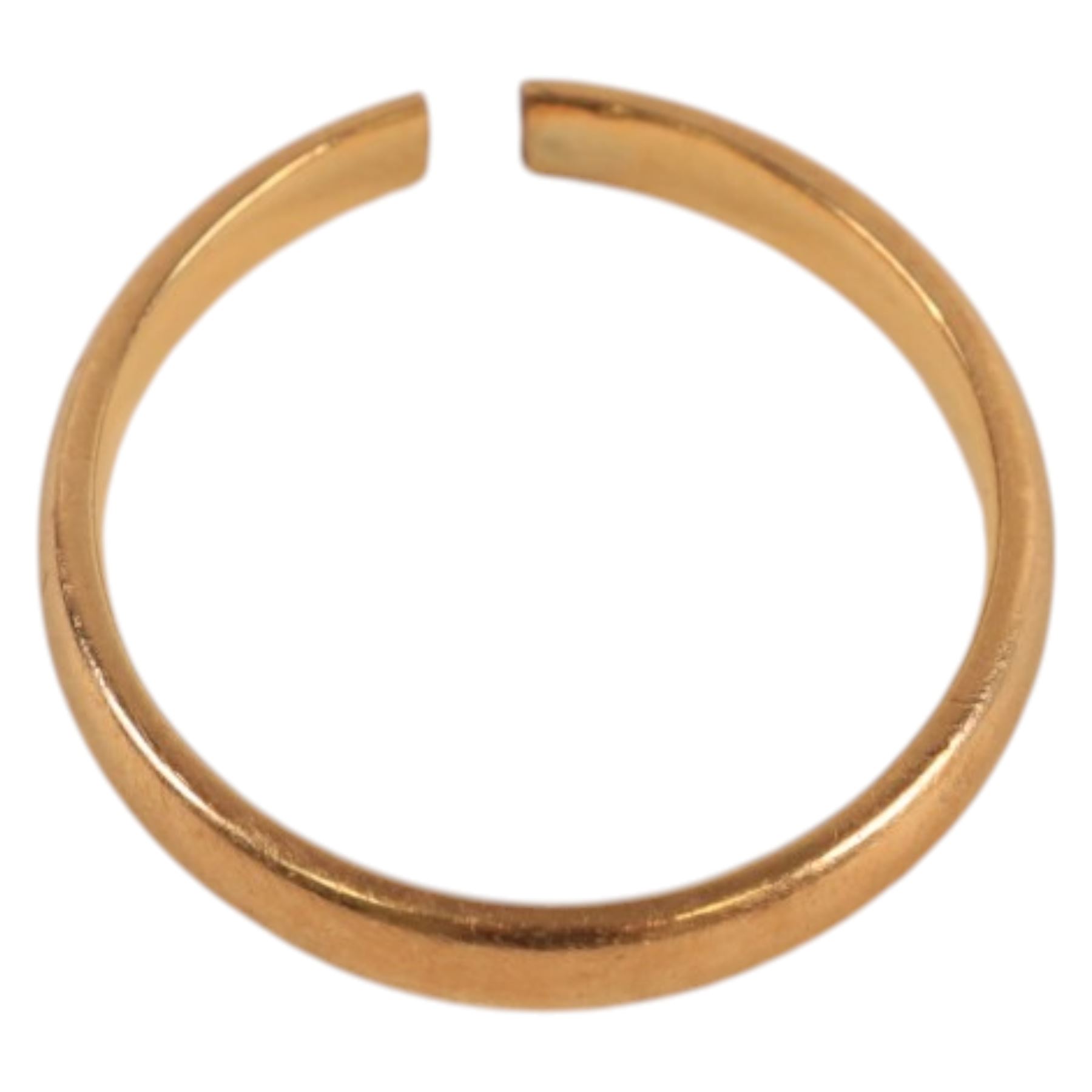 22ct gold wedding band, hallmarked