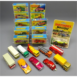  Eleven Matchbox Superfast Models: Nos. 1,10,12,15, 17, 21, 24, 32, 35, 52 and 66, ten boxed and No.52 in opened blister pack (11)  