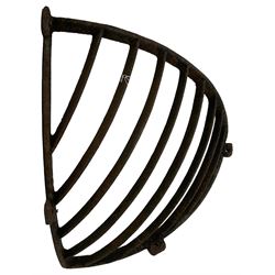 19th century wrought metal corner hay basket 
