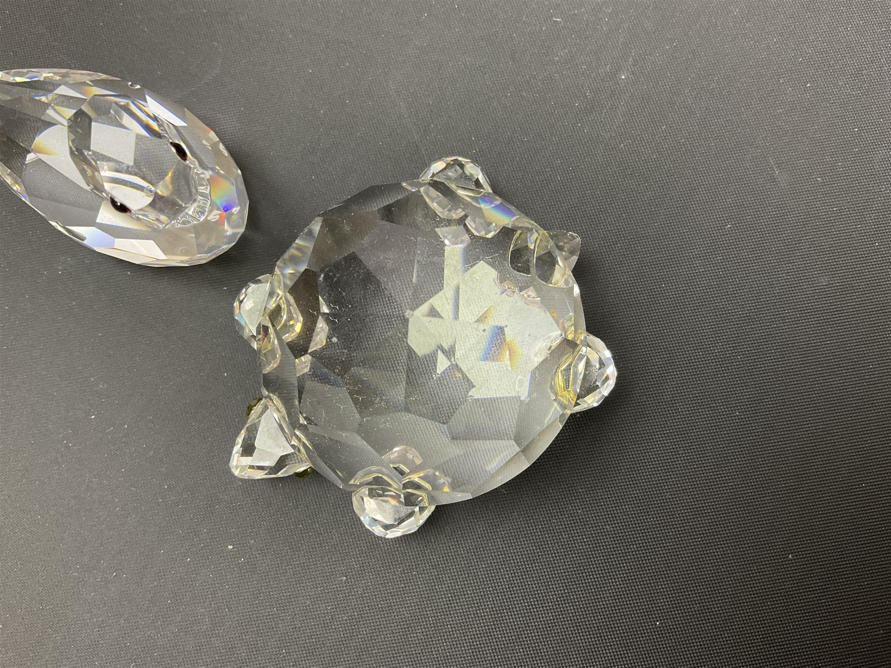 Collection of Swarovski Crystal animals, to include hedgehogs, snails, birds, mice and snakes, etc