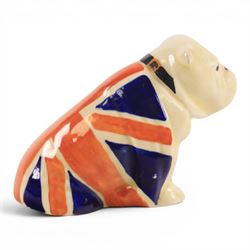 Royal Doulton Bulldog wearing a Union Jack, No. 645658, H6cm